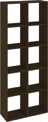 Стеллаж Кортекс-мебель Дельта-10 71x175 (венге)