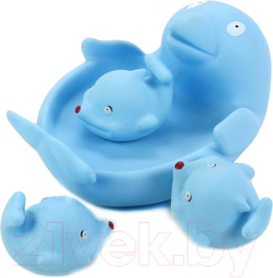 Набор игрушек для ванной Капитошка Дельфин и дельфинята / B1326953-R