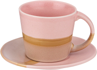 Чашка с блюдцем Bronco Sunset / 189-444 (розовый) - 