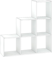 Стеллаж Кортекс-мебель Дельта-6ст 105x105 (белый) - 