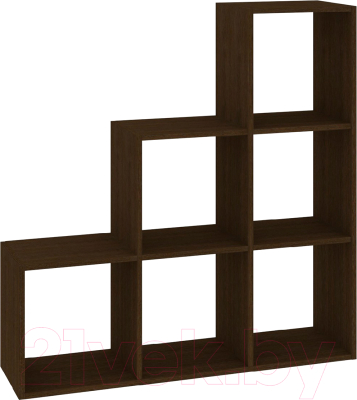 Стеллаж Кортекс-мебель Дельта-6ст 105x105 (венге)