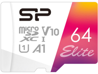 Карта памяти Silicon Power Elite V10 64GB MicroSDXC UHS-I A1 Class10 (SP064GBSTXBV1V20) - 
