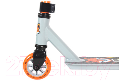 Самокат трюковый Ateox Fox 2022 100mm PL HIC (3.2кг, серый/оранжевый)