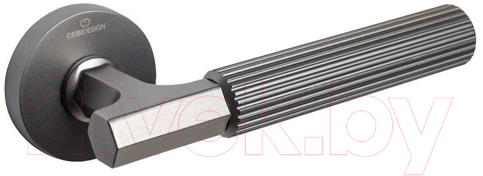 Ручка дверная Cebi Mood Striped МР27 (в полоску, никель черный матовый)