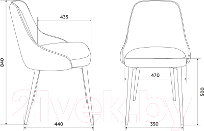 Набор стульев Бюрократ KF-5 (2шт, серый/зигзаг)