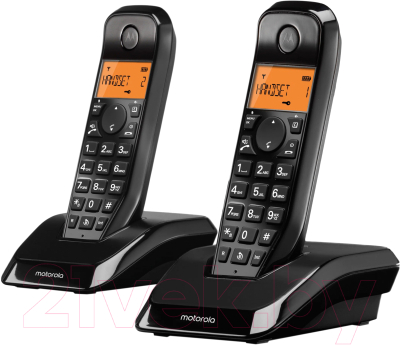 Беспроводной телефон Motorola S1202 (черный)