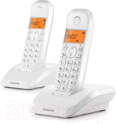 Беспроводной телефон Motorola S1202 (белый)