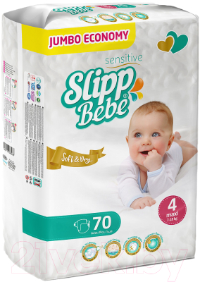 Подгузники детские Slipp Bebe Maxi / J-304 (70шт)