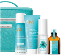 

Набор косметики для волос Moroccanoil, Style Light Option 2022 Мист+Сух шампунь+Крем+Масло+Косметичка