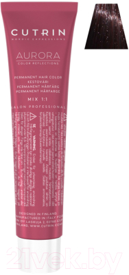 

Крем-краска для волос Cutrin, Шатен, Aurora Permanent Hair Color 3.5