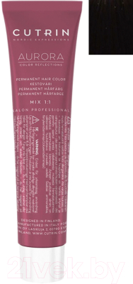 Крем-краска для волос Cutrin Aurora Permanent Hair Color 4.75 (60мл)
