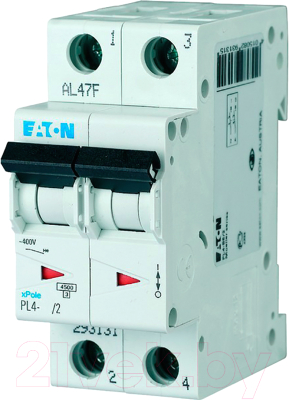

Выключатель автоматический Eaton, PL4 2P 50А С 4.5кА 2M / 293147