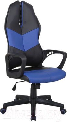 Кресло офисное Tetchair iWheel экокожа (черный/темно-синий)