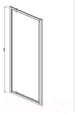 Душевая дверь Aquatek 90x200 / AQNAA6211-90 (хром/прозрачное стекло)