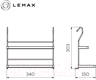 Полка для специй на рейлинг Lemax Mix YJ-G212 BL