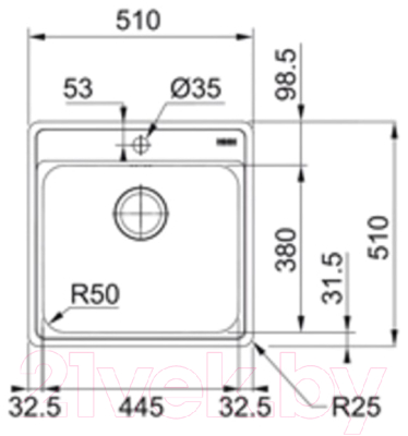 Мойка кухонная Franke ВСX 210-51 TL (127.0688.779)