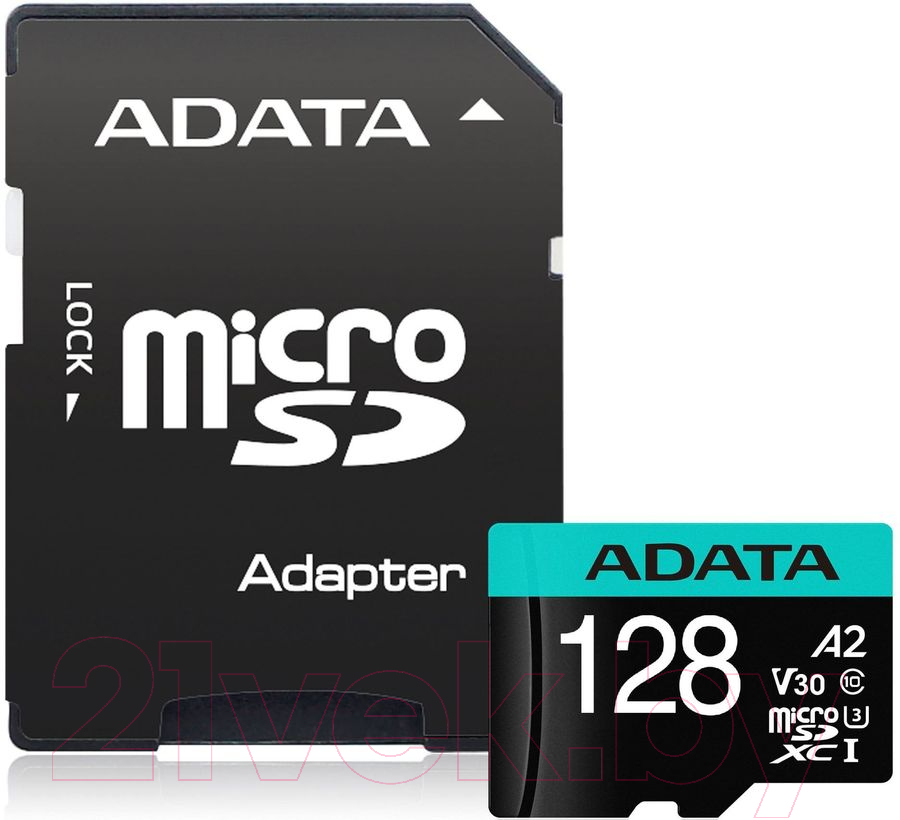 Карта памяти A-data Premier Pro microSDXC 128GB (AUSDX128GUI3V30SA2-RA1)