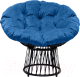 Кресло садовое Craftmebelby Папасан Премиум (черный/голубой) - 