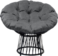 Кресло садовое Craftmebelby Папасан Премиум (черный/серый) - 