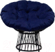 Кресло садовое Craftmebelby Папасан Премиум (черный/синий) - 