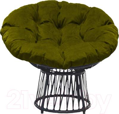 Кресло садовое Craftmebelby Папасан Премиум (графит/зеленый)