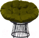 Кресло садовое Craftmebelby Папасан Премиум (графит/зеленый) - 