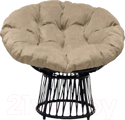 Кресло садовое Craftmebelby Папасан Премиум (коричневый/бежевый)