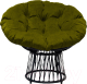 Кресло садовое Craftmebelby Папасан Премиум (коричневый/зеленый) - 