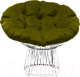Кресло садовое Craftmebelby Папасан Премиум (белый/зеленый) - 