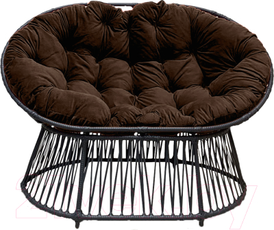 Кресло садовое Craftmebelby Мамасан Премиум (черный/коричневый)