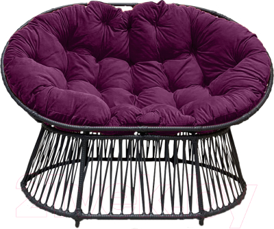 Кресло садовое Craftmebelby Мамасан Премиум (черный/фиолетовый)