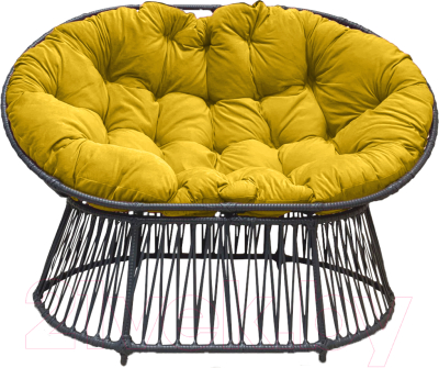 Кресло подвесное Craftmebelby Мамасан Премиум (графит/желтый)