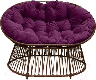 Кресло садовое Craftmebelby Мамасан Премиум (коричневый/фиолетовый)