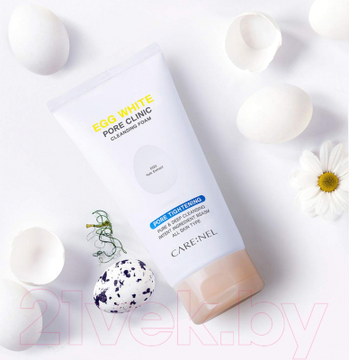 Пенка для умывания Carenel Egg White Pore Clinic Cleansing Foam (150мл)