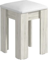 Табурет Атлант-Мебель Лаки тип 1 (дуб крафт белый/экокожа белая) - 