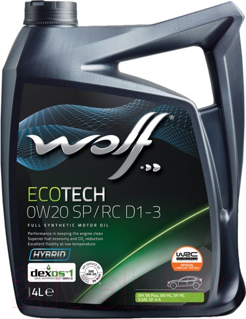 Моторное масло WOLF EcoTech 0W20 SP/RC D1-3 / 16173/4