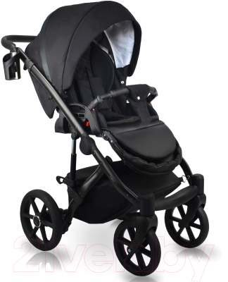 Детская универсальная коляска Bexa Ideal 2 в 1 (ID 11G, черный/черная кожа)