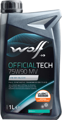Трансмиссионное масло WOLF OfficialTech 75W90 MV / 2216/1 (1л)