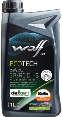 Моторное масло WOLF EcoTech 5W30 SP/RC D1-3 / 16175/1 (1л)