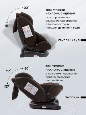 Автокресло Amarobaby Brilliant Isofix / AMARO-2003-BrKo (коричневый)