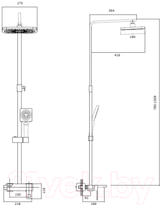 Душевая система Haiba HB24615-7