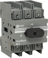 Блок-разъединитель EKF 80A 3P TwinBlock / tb-80-3p-f - 