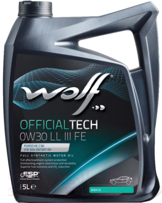 Моторное масло WOLF OfficialTech 0W30 LL III FE / 65620/5 (5л)