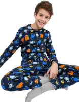 Пижама детская Mark Formelle 563314 (р.110-56, монстры на синем) - 