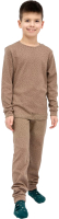Пижама детская Mark Formelle 563314 (р.104-56, штрихи на коричневом) - 
