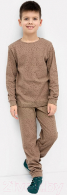 Пижама детская Mark Formelle 563314 (р.104-56, штрихи на коричневом)