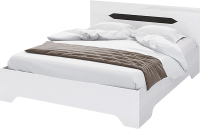 Двуспальная кровать Столица Мебели Валирия 160x200 / КР 032 (белый глянец/анкор) - 