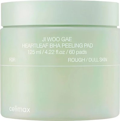 Пэд для лица Celimax С салициловой кислотой Heartleaf BHA Peeling Pad (60шт) - 