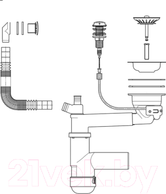 Мойка кухонная Teknoven Start Max STX-C10-BA (антрацит)