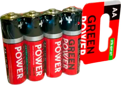 Комплект батареек Green Power Extra Heavy Duty AA/R6 Carbon (4шт) - 